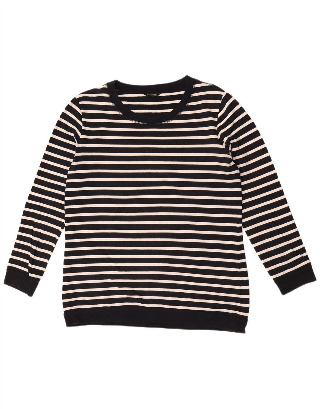 Massimo Dutti moletom feminino jumper US 8 médio azul marinho listrado