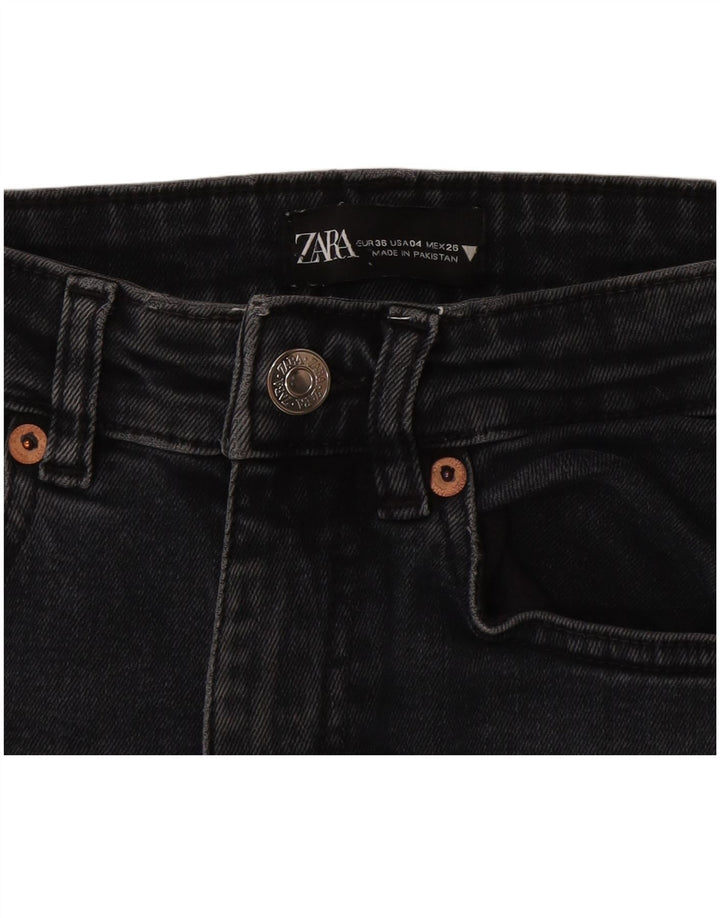 Calça jeans feminina Zara Bootcut EU 36 XS W26 L25 preta