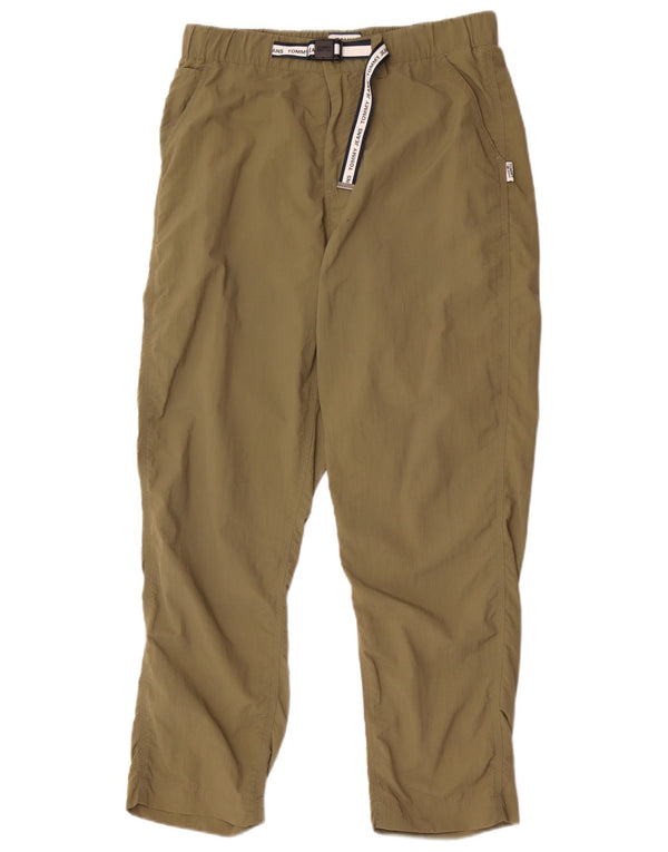 Calças masculinas Tommy Hilfiger Slim Cropped Médio W30 L26 Poliéster Cáqui