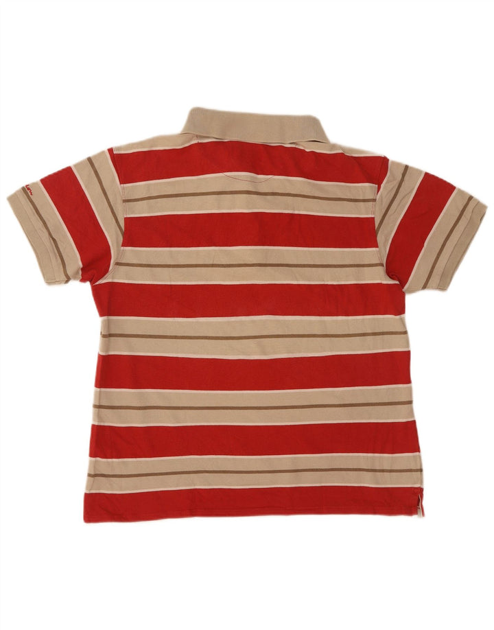 Camisa polo masculina Champion pequena listrada vermelha