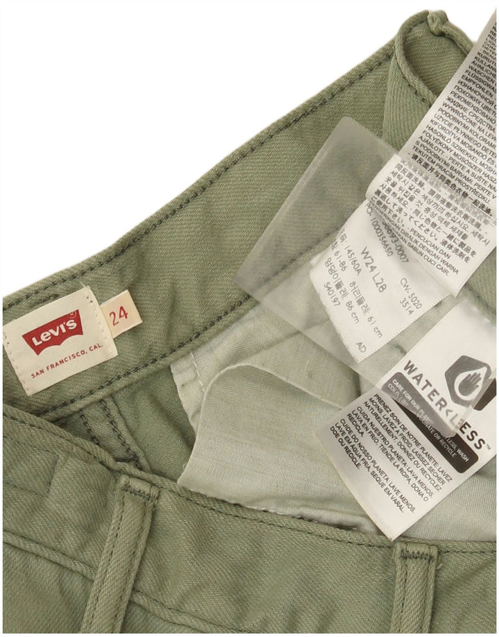 Calça cargo reta feminina Levi's W24 L28 algodão verde