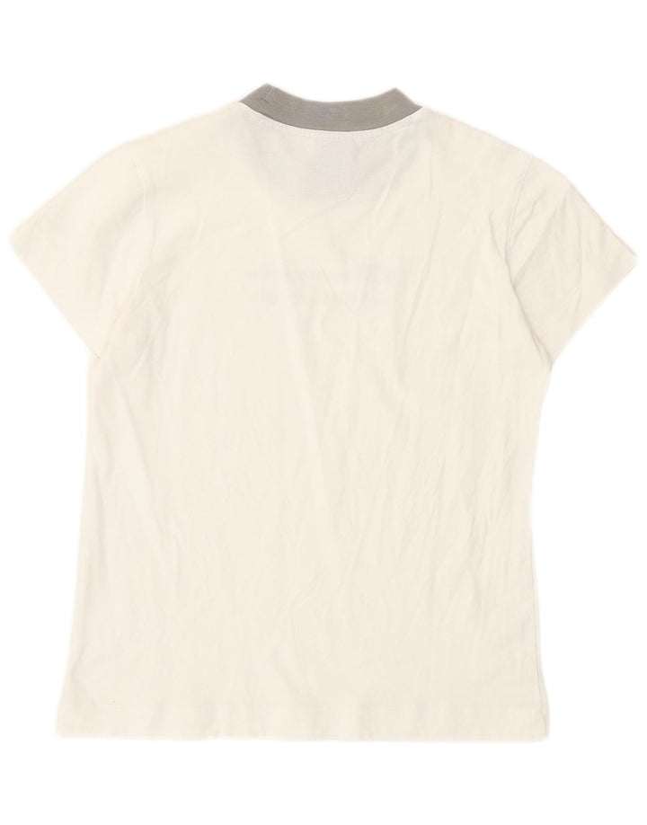 Camiseta feminina estampada Champion UK 10 pequena branca