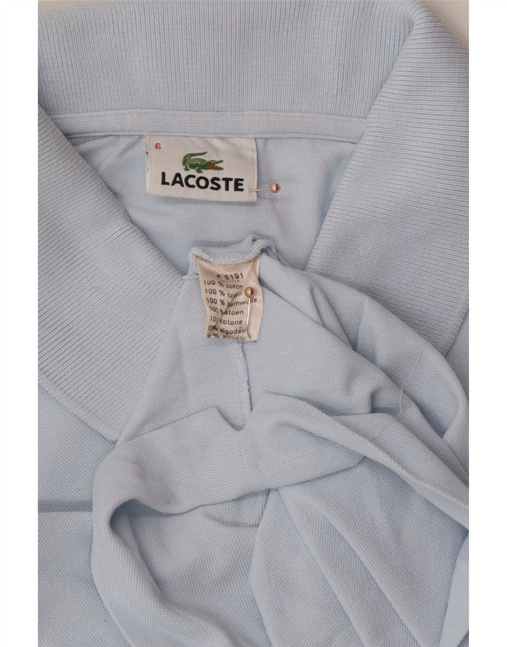 Camisa polo masculina LACOSTE tamanho 6 XL algodão azul