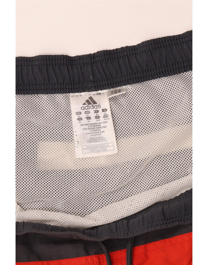 Shorts de natação masculino Adidas XL cinza colorblock poliéster