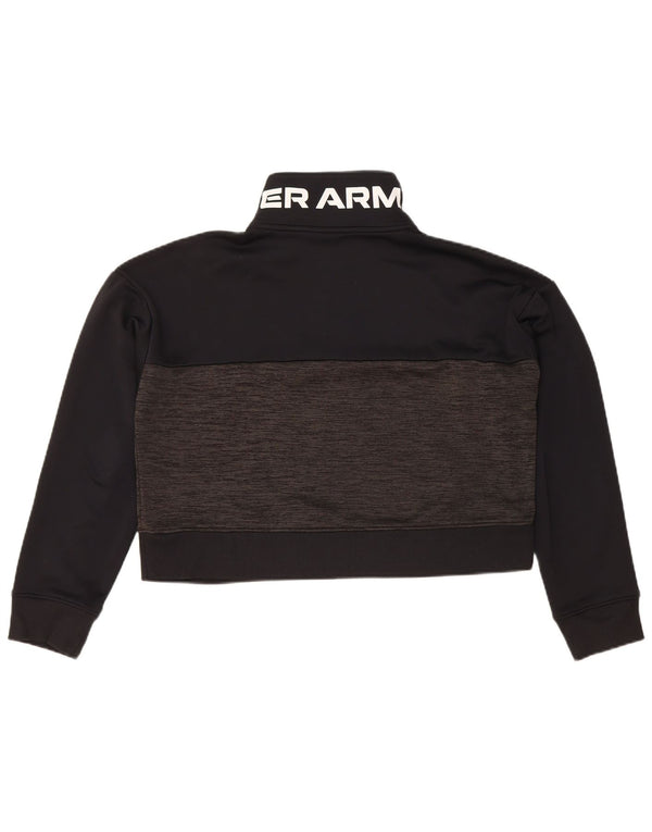 Under Armour Womens Crop Graphic Moletom Jumper Reino Unido 14 Médio Preto