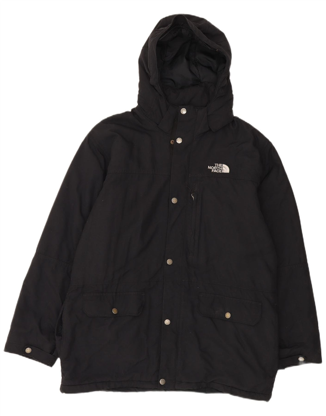Jaqueta corta-vento masculina com capuz The North Face UK 40 grande preto inverno