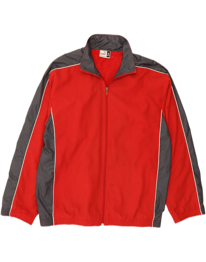 Puma Mens Tracksuit Top Jaqueta XL Vermelho Colorblock
