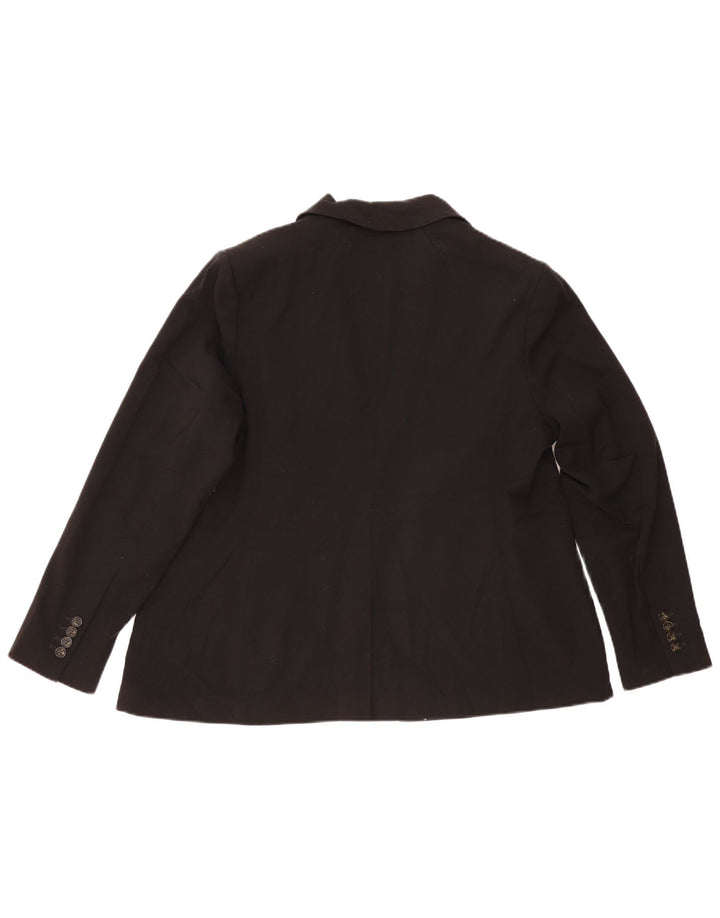 Jaqueta blazer feminina Marks & Spencer sob medida com 1 botão Reino Unido 20 2XL preta