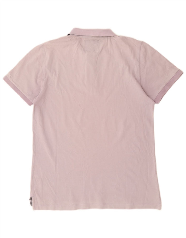 Camisa polo masculina Woolrich de algodão roxo médio