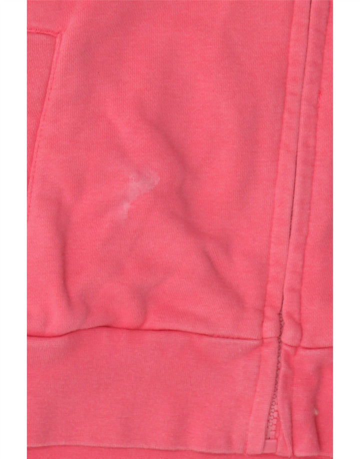 ADMIRAL Girls Graphic Zip Hoodie Sweater 9-10 Years Pink Cotton Vintage Admiral and Second-Hand Admiral from Messina Hembry 