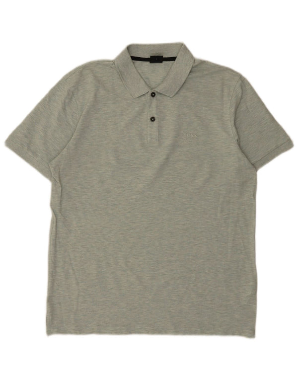 Camisa polo masculina Hugo Boss Regular Fit grande algodão verde