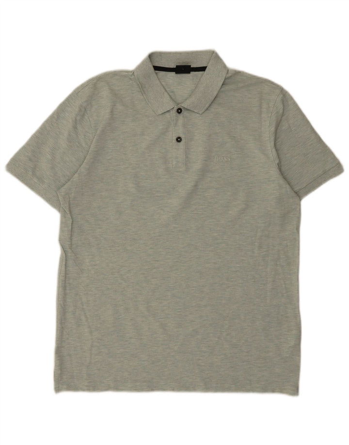 Camisa polo masculina Hugo Boss Regular Fit grande algodão verde
