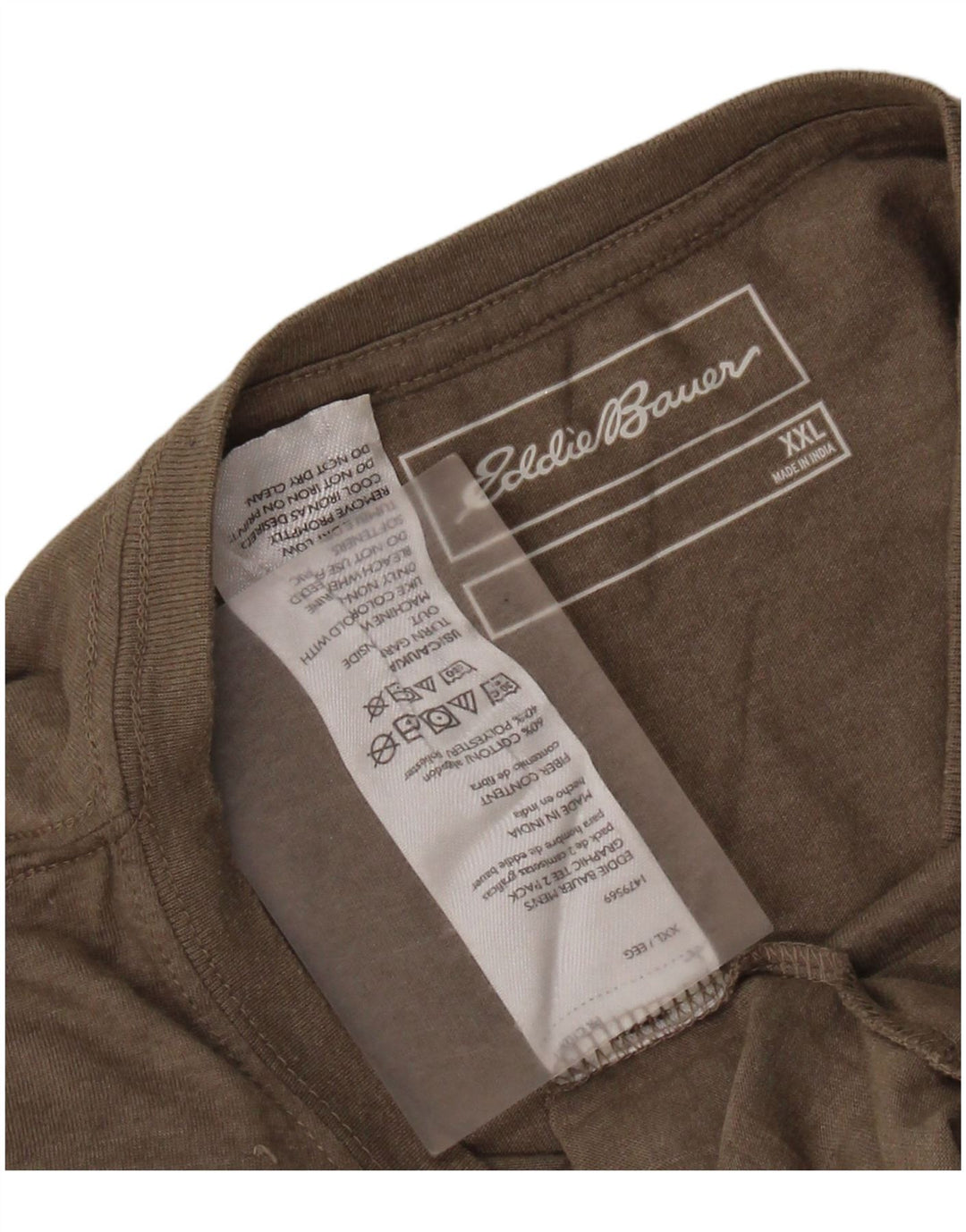 Camiseta masculina EDDIE BAUER 2XL algodão cinza