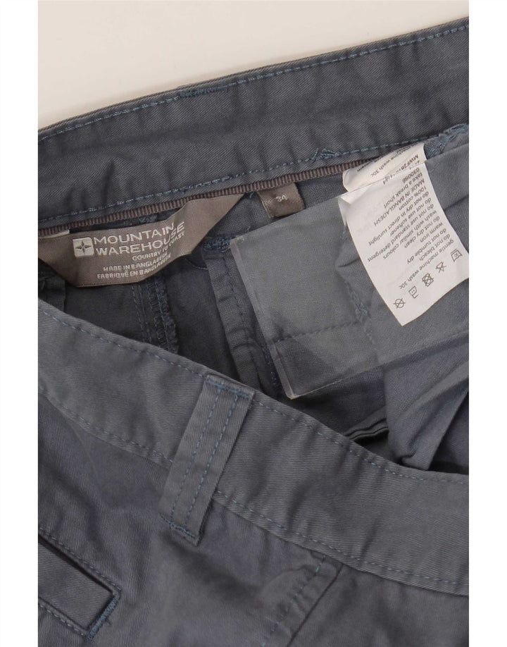 Mountain Warehouse Mens Chino Shorts W34 Grande Algodão Azul
