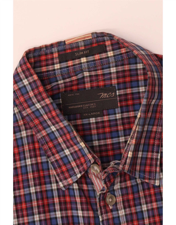 Camisa masculina Marlboro Classics 2XL algodão xadrez multicolorido