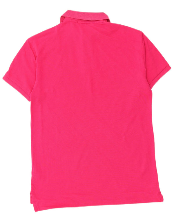 Camisa Polo Ralph Lauren Feminina Slim Fit Pequena Algodão Rosa