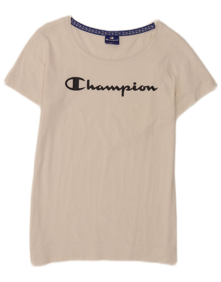 Camiseta Champion Boys Regular Graphic Top 9-10 Anos Médio Branco