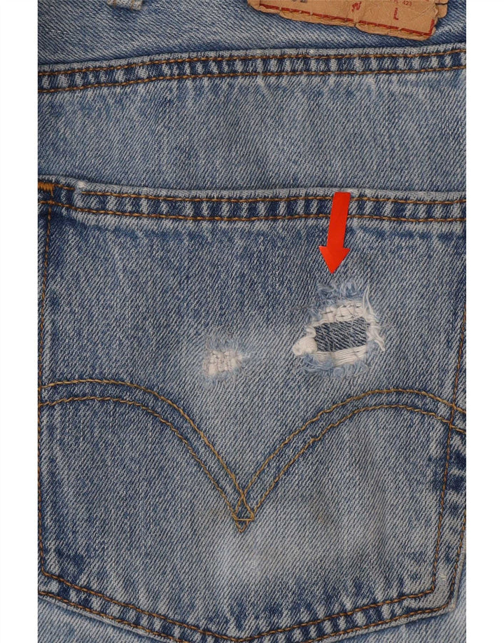 Calça jeans masculina Levi's 501 Straight W46 L27 azul algodão