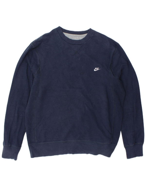 Moletom masculino Nike Jumper UK 42/44 grande algodão azul marinho