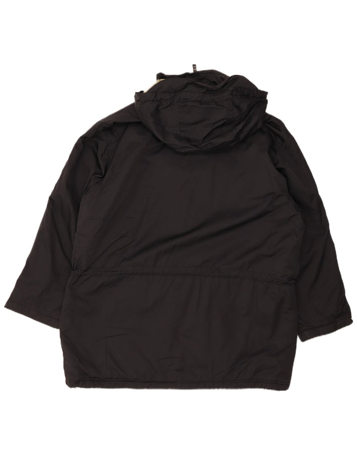 Casaco corta-vento feminino EDDIE BAUER grande com capuz Reino Unido 16 grande preto