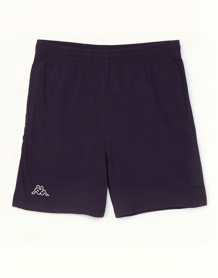 Shorts esportivos masculinos Kappa médio algodão azul marinho