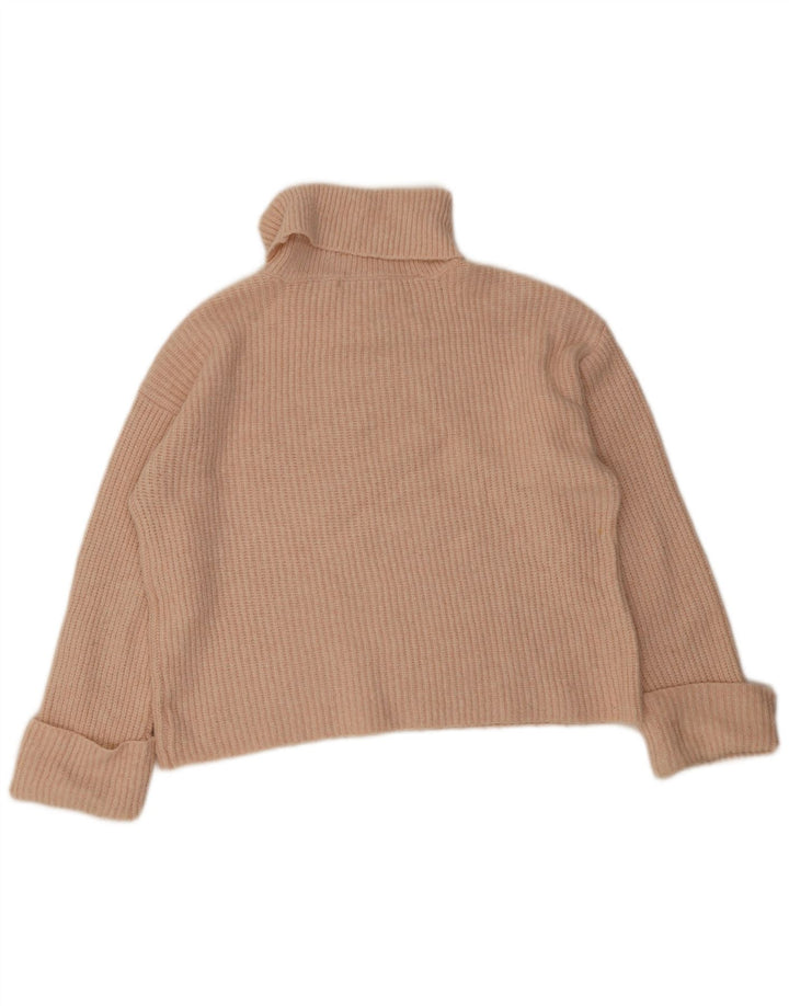 Suéter feminino Marks & Spencer com gola redonda Reino Unido 14 médio laranja