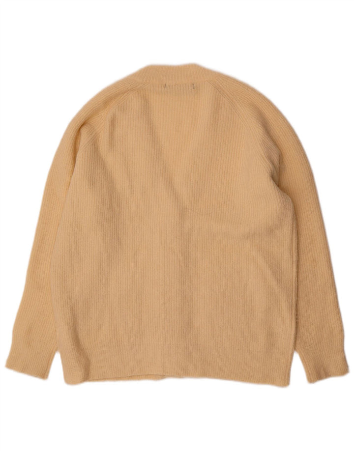 Suéter de cardigã oversized feminino Threadbare Reino Unido 6 XS bege acrílico