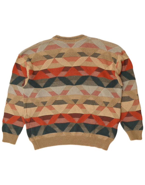 Suéter masculino Marks & Spencer com gola redonda XL multicolorido geométrico