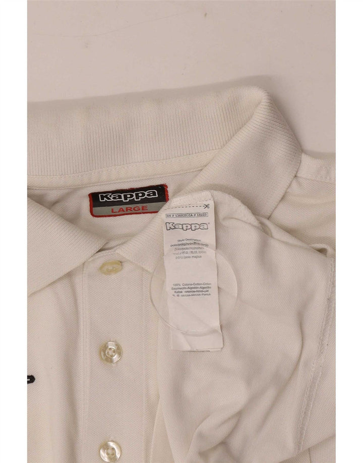 Camisa polo masculina Kappa grande algodão branco