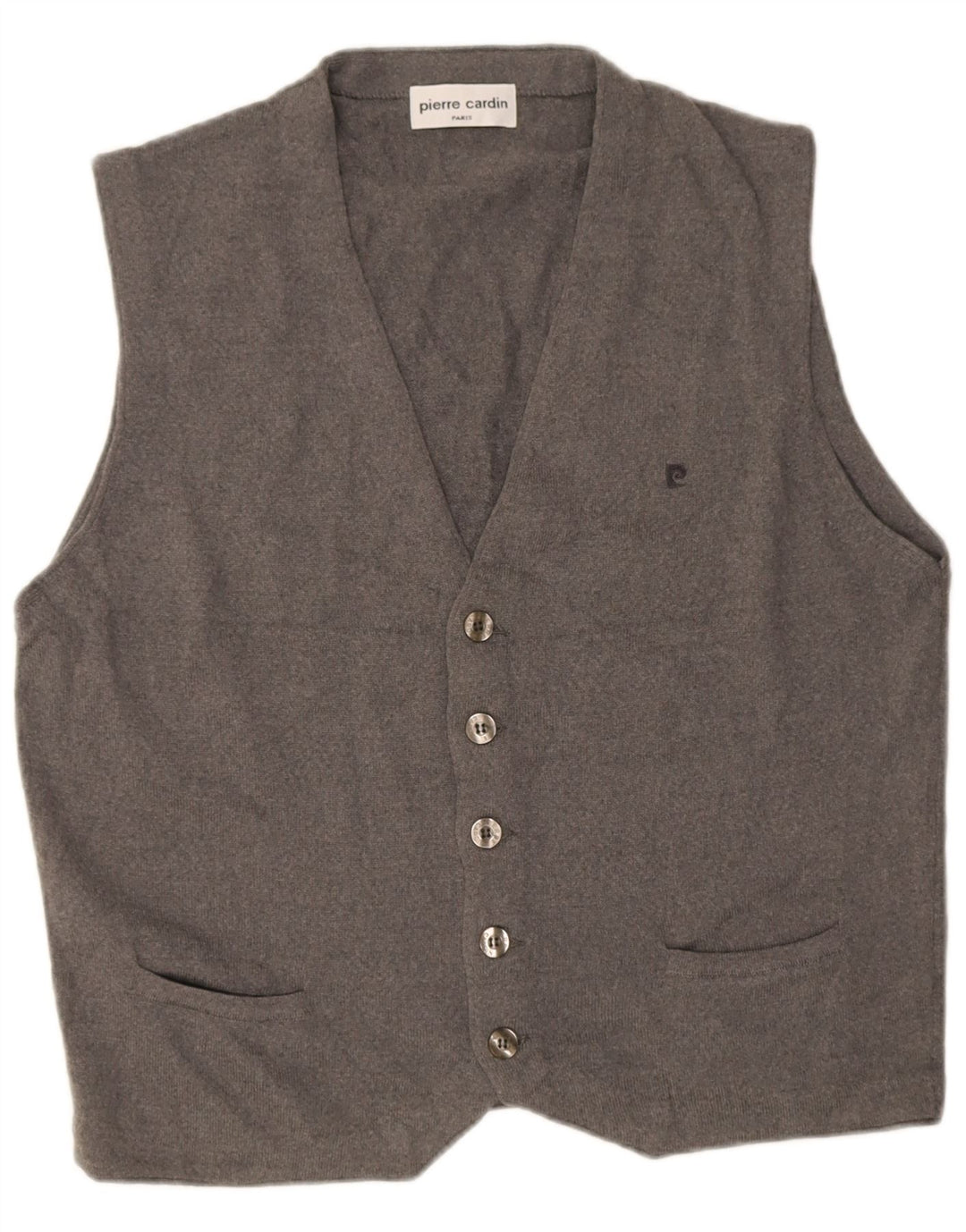 Colete masculino Pierre Cardin IT 52 grande cinza acrílico