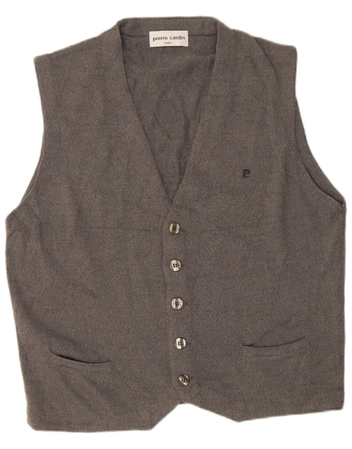 Colete masculino Pierre Cardin IT 52 grande cinza acrílico
