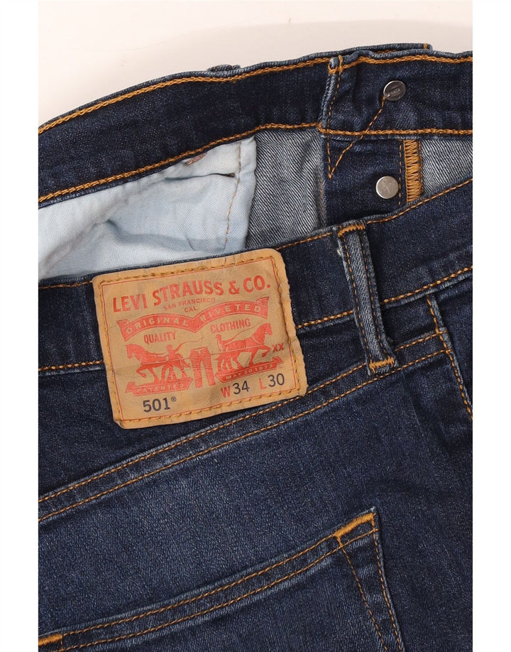 Jeans Levi's 501 Straight Masculino W34 L30 Azul Marinho