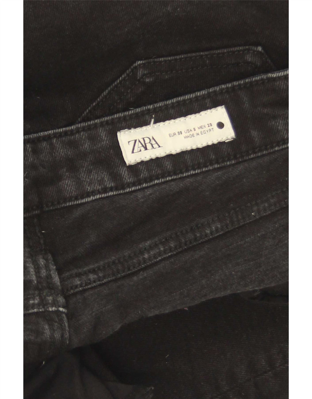 Calça jeans reta feminina Zara EU 38 pequena W28 L27 preta