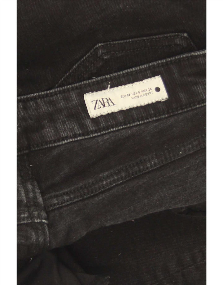 Calça jeans reta feminina Zara EU 38 pequena W28 L27 preta