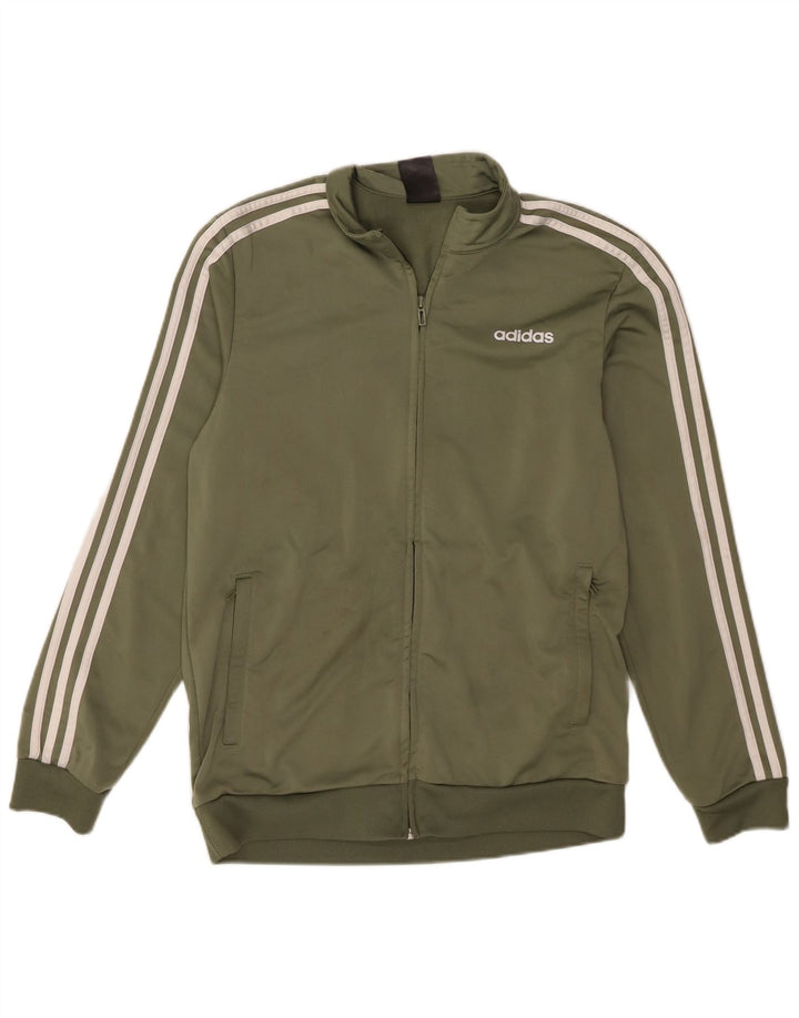 Adidas Mens Treino Top Jaqueta Médio Cáqui Poliéster