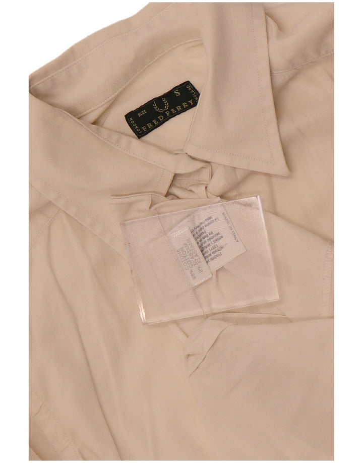 Camisa feminina Fred Perry Reino Unido 10 pequeno algodão branco