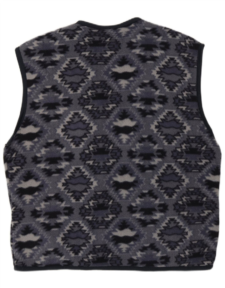 Stratos Mens Fleece Gilet UK 36 Pequeno Poliéster Geométrico Azul Marinho