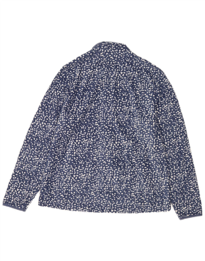 Jaqueta de lã feminina Marks & Spencer UK 16 grande azul marinho manchado