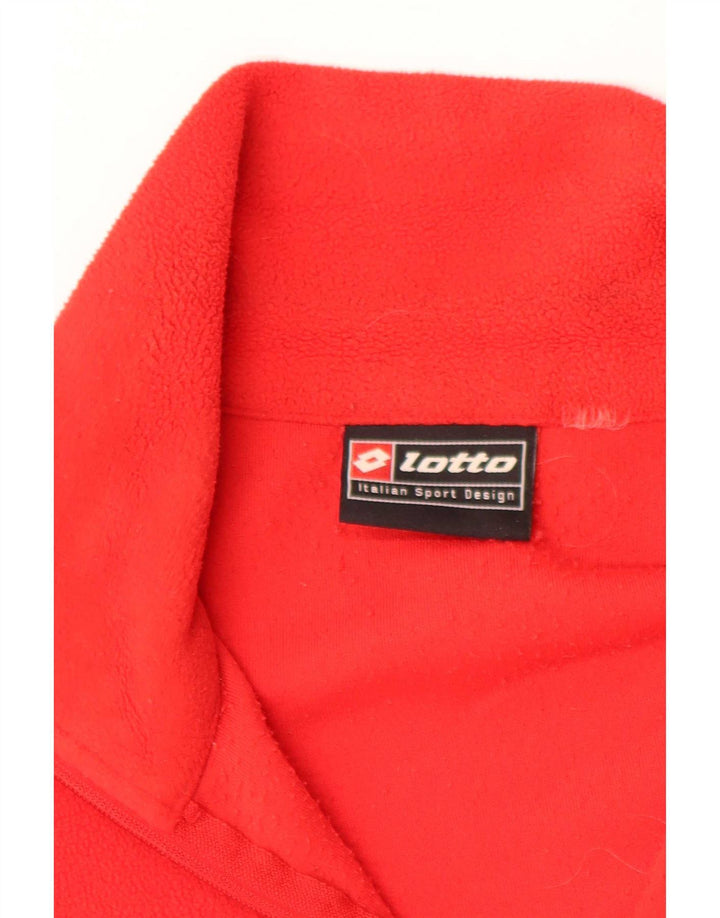 Lotto Mens Zip Neck Fleece Jumper XL Vermelho