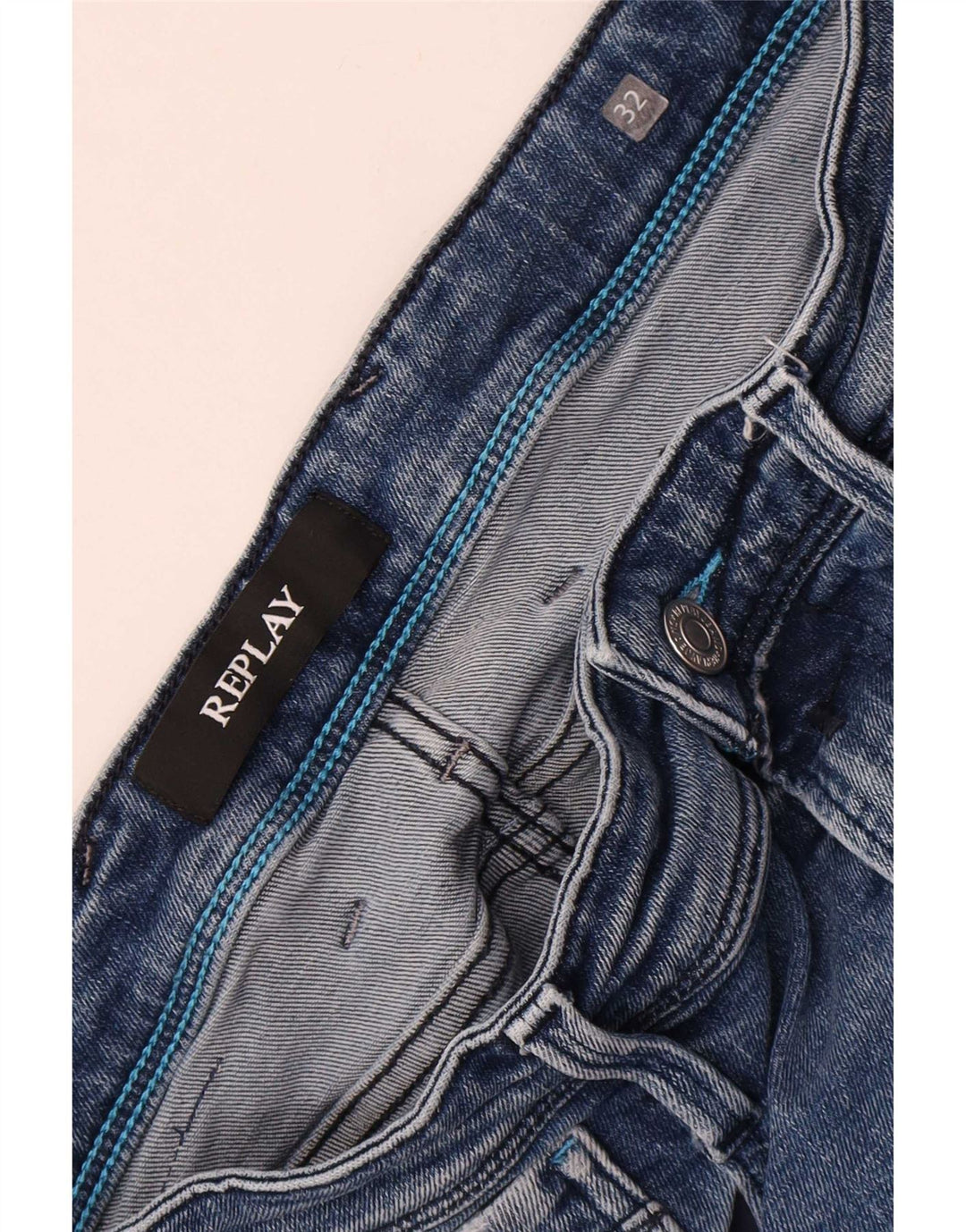 Replay Jeans Slim Feminino W32 L32 Azul