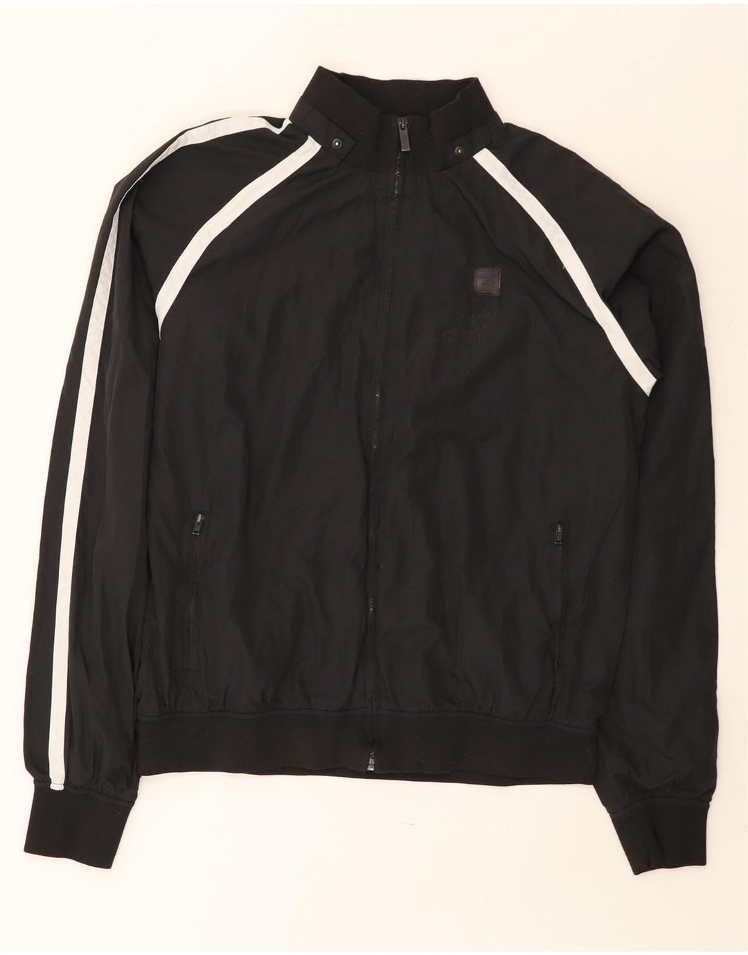 Jaqueta bomber masculina Fila UK 40 grande poliéster colorblock preto