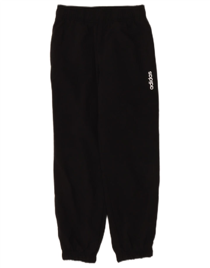 Adidas meninos calças de treino joggers 7-8 anos preto poliéster