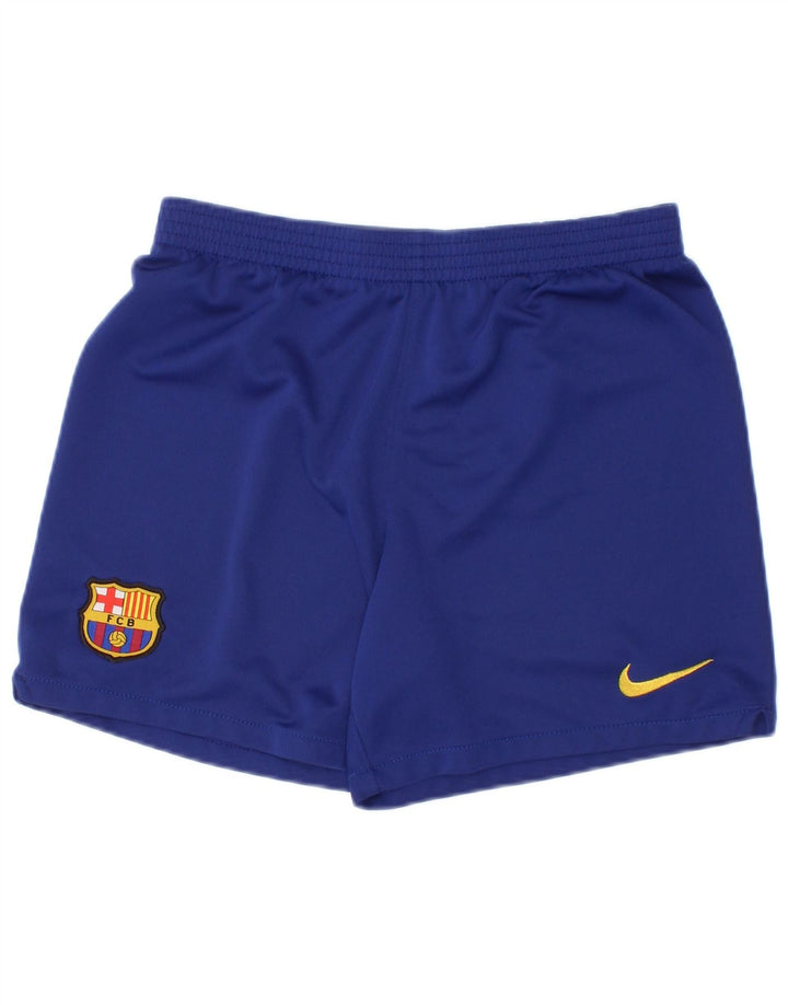 Shorts esportivos Nike Boys Barcelona 6-7 anos grandes azul marinho poliéster