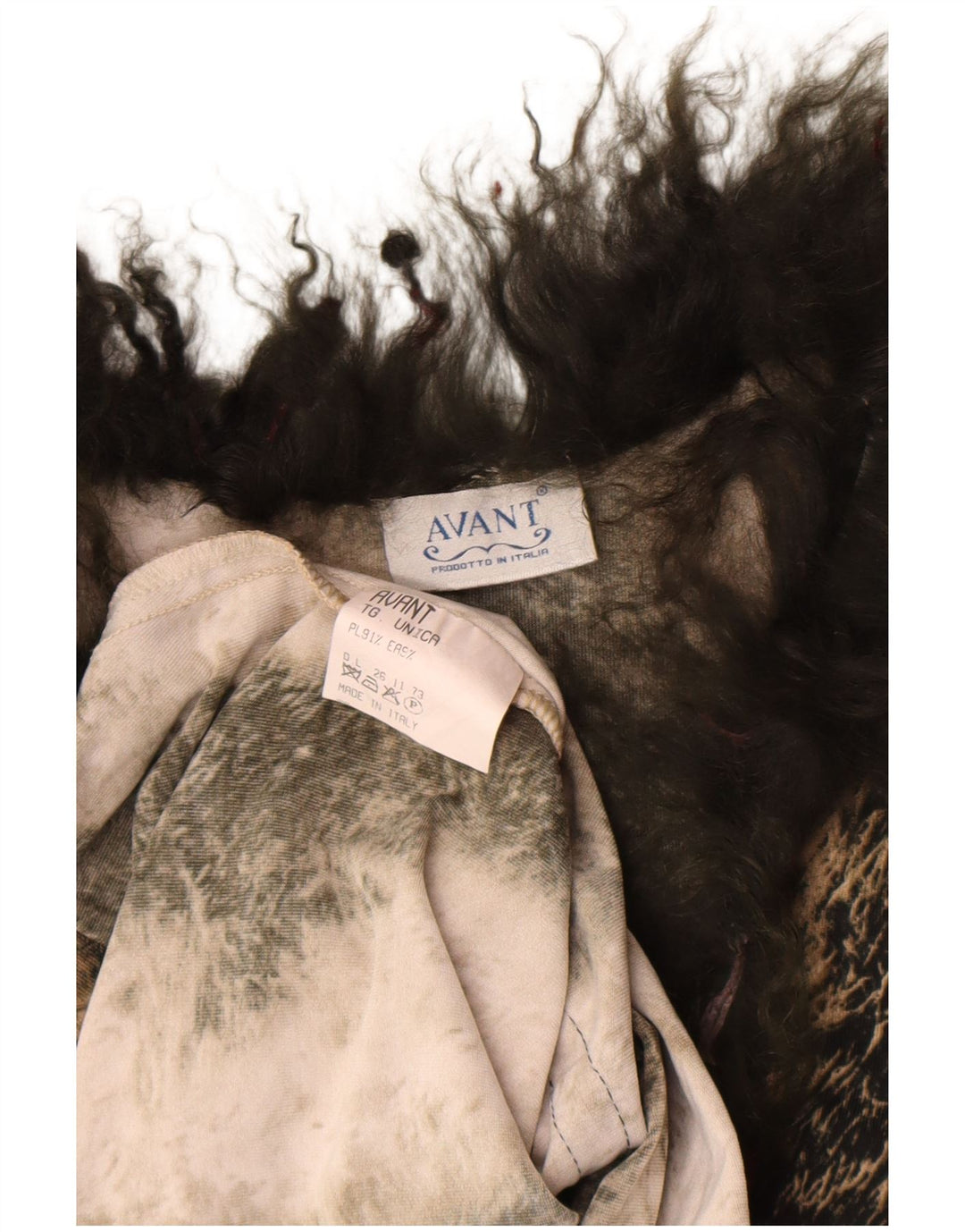 Top feminino Avant de manga comprida UK 6 XS marrom com estampa animal poliéster