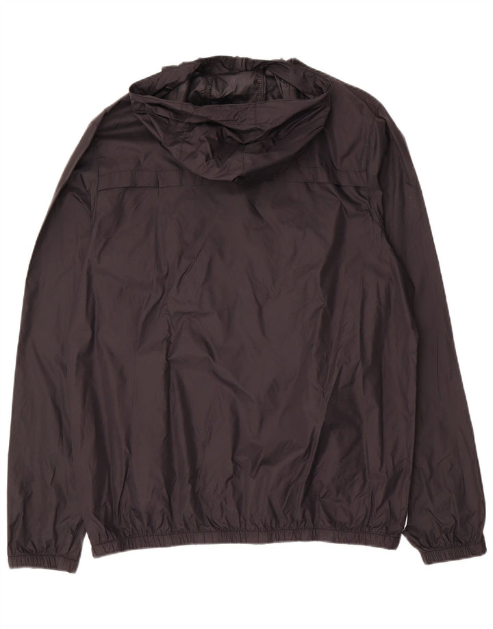 Jaqueta masculina Anorak com capuz gráfico ELLESSE Reino Unido 40 grande bloco colorido preto