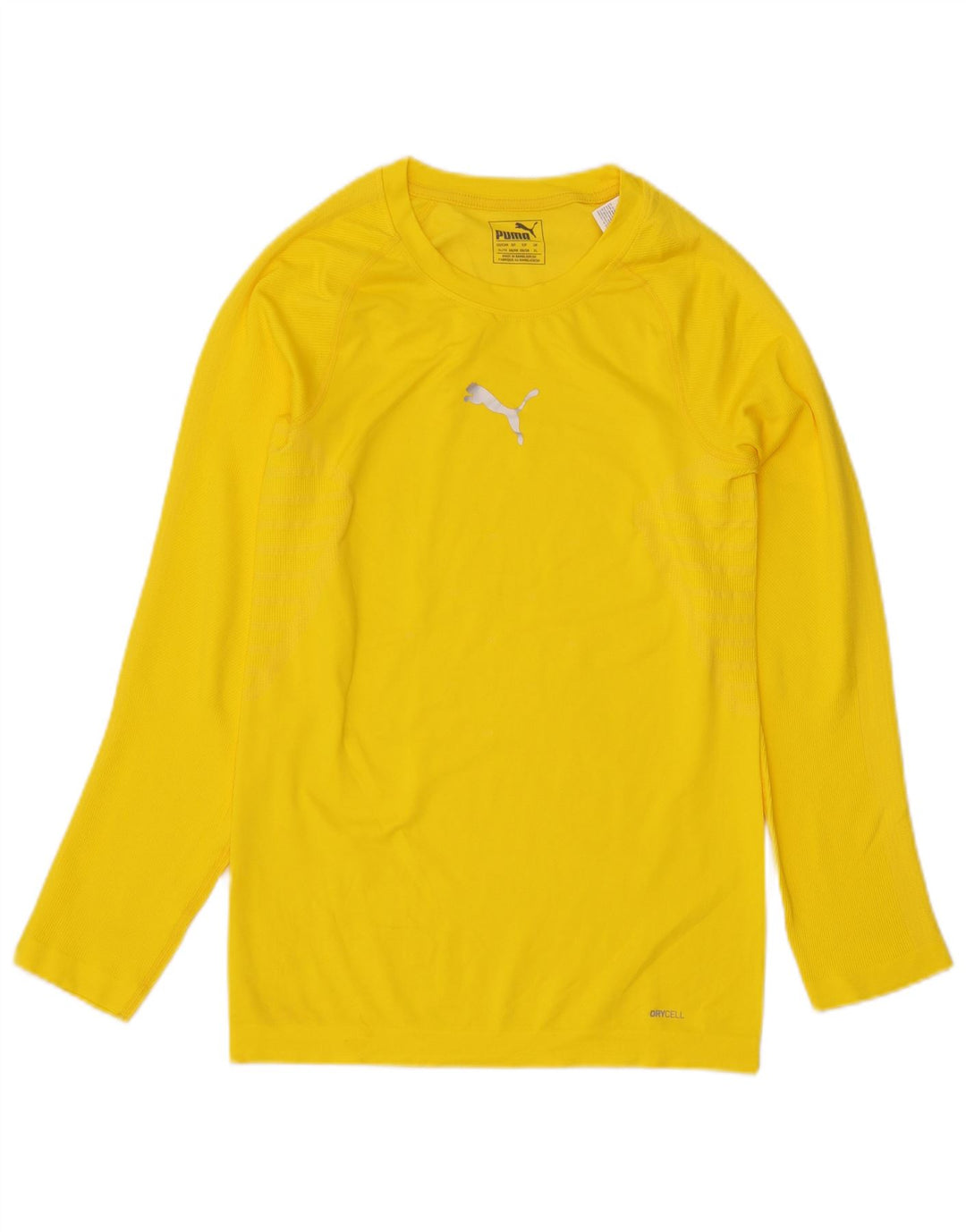 Puma Mens Top Manga Longa XL Amarelo Poliéster