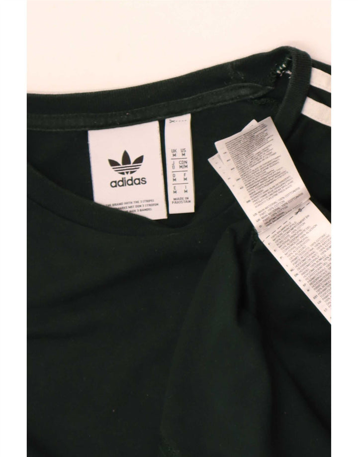 Adidas Mens Graphic Top Manga Longa Verde Médio