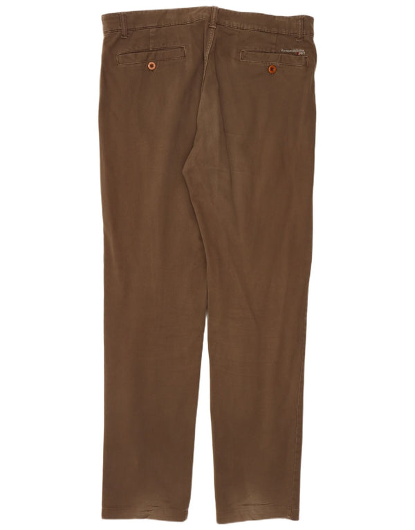 Harmont & Blaine Mens Slim Chino Calças IT 50 Grande W36 L32 Algodão Marrom
