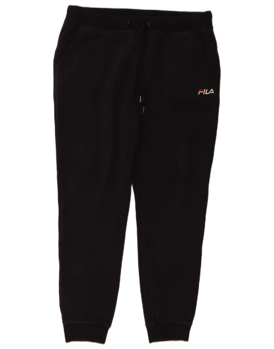 Calça de treino masculina Fila joggers grande algodão preto