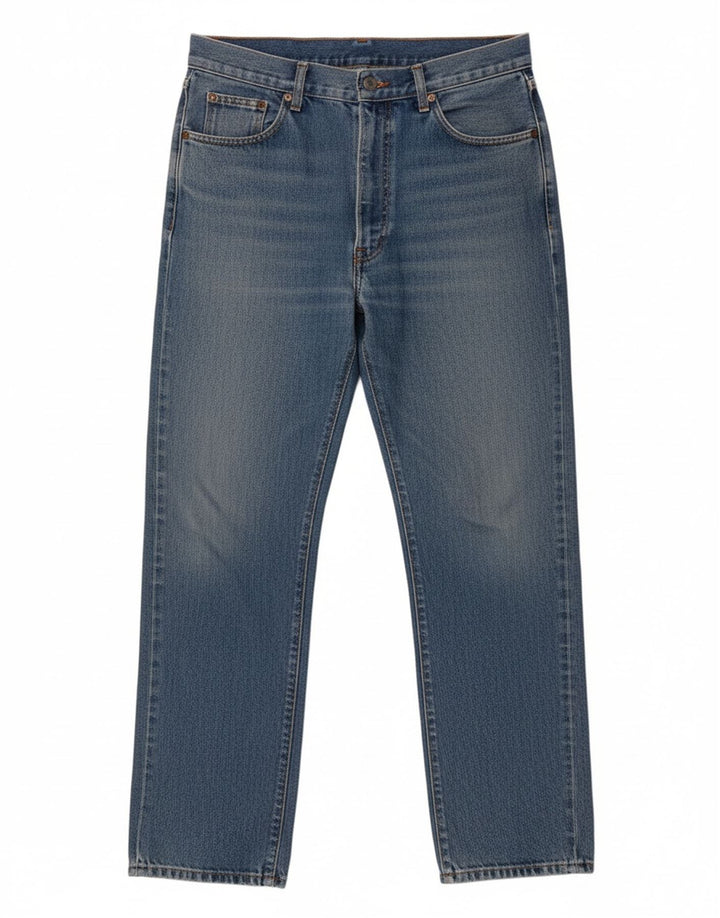MASH Mens Straight Jeans W30 L30 Azul Algodão